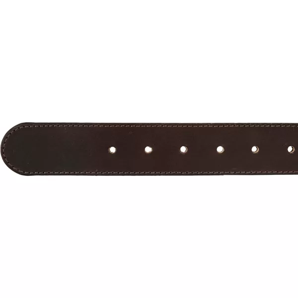 imageEddie Bauer Mens Rugged Leather Belt with Stretch Tab and Sasquatch DesignRugged W Sasquatch  Brown