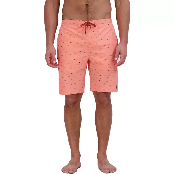 imageEddie Bauer Mens SPF 50 EBoard Swim TrunksCoral Neon