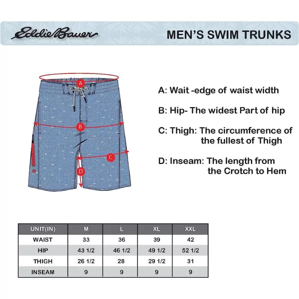 imageEddie Bauer Mens SPF 50 EBoard Swim TrunksCoral Neon