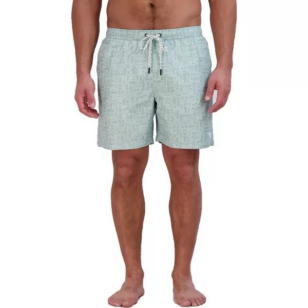 imageEddie Bauer Mens SPF 50 Volley Swim Trunk  Fun Designs Comfortable and Stylish 7 InseamCeladon