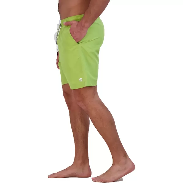 imageEddie Bauer Mens SPF 50 Volley Swim Trunk  Fun Designs Comfortable and Stylish 7 InseamCitron