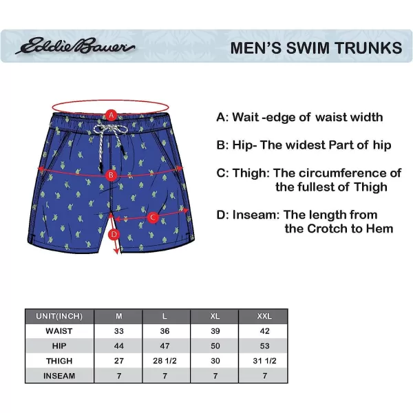imageEddie Bauer Mens SPF 50 Volley Swim Trunk  Fun Designs Comfortable and Stylish 7 InseamCoral