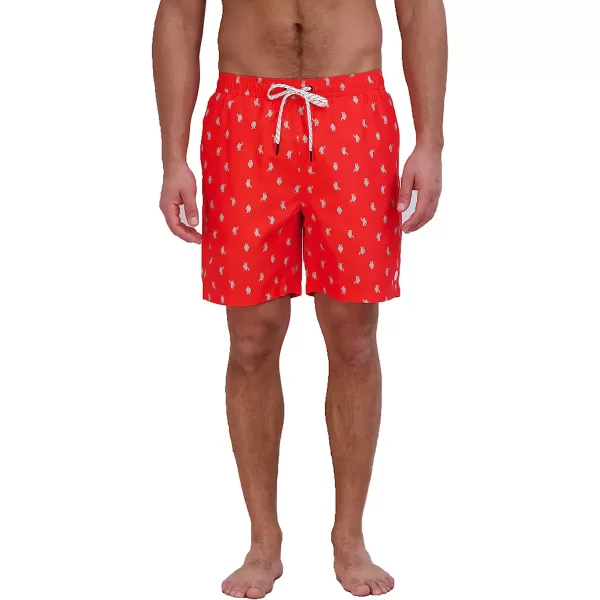imageEddie Bauer Mens SPF 50 Volley Swim Trunk  Fun Designs Comfortable and Stylish 7 InseamCoral
