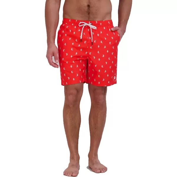 imageEddie Bauer Mens SPF 50 Volley Swim Trunk  Fun Designs Comfortable and Stylish 7 InseamCoral