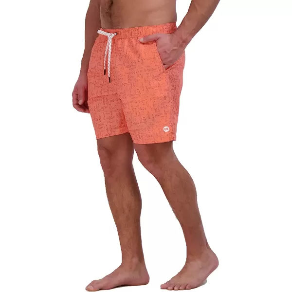 imageEddie Bauer Mens SPF 50 Volley Swim Trunk  Fun Designs Comfortable and Stylish 7 InseamDusty Coral