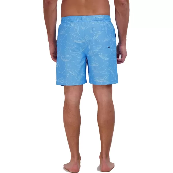 imageEddie Bauer Mens SPF 50 Volley Swim Trunk  Fun Designs Comfortable and Stylish 7 InseamMisty Blue
