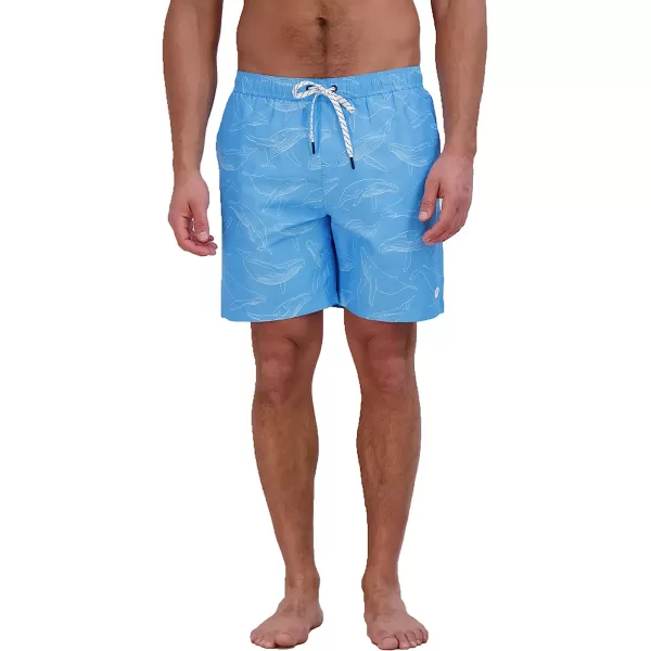 imageEddie Bauer Mens SPF 50 Volley Swim Trunk  Fun Designs Comfortable and Stylish 7 InseamMisty Blue