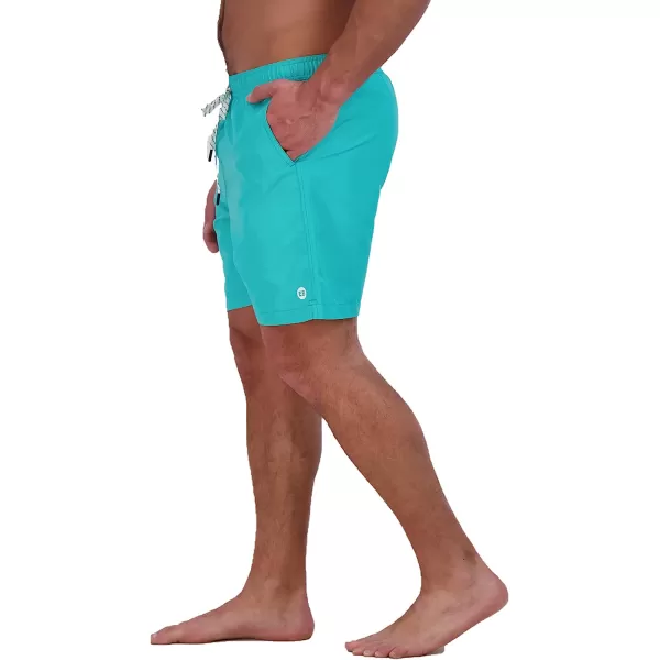 imageEddie Bauer Mens SPF 50 Volley Swim Trunk  Fun Designs Comfortable and Stylish 7 InseamTurquoise