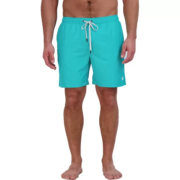 imageEddie Bauer Mens SPF 50 Volley Swim Trunk  Fun Designs Comfortable and Stylish 7 InseamTurquoise