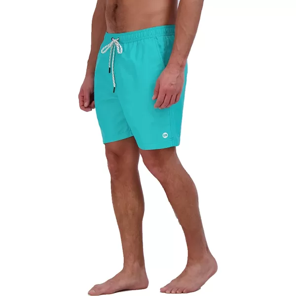 imageEddie Bauer Mens SPF 50 Volley Swim Trunk  Fun Designs Comfortable and Stylish 7 InseamTurquoise