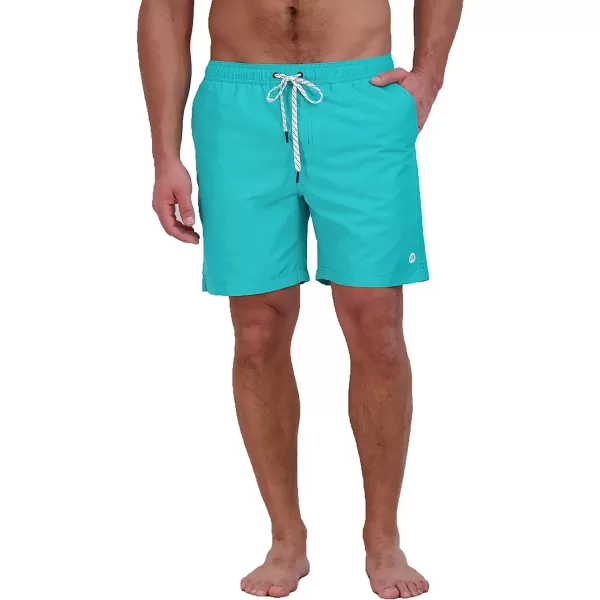 imageEddie Bauer Mens SPF 50 Volley Swim Trunk  Fun Designs Comfortable and Stylish 7 InseamTurquoise