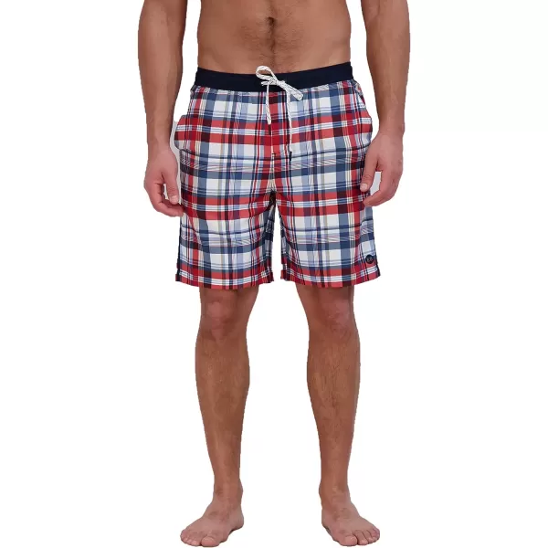imageEddie Bauer Mens SPF 50 Volley Swim Trunk 8 Inseam Comes with Compression Liner  Ultimate Comfort amp StretchAtlantic