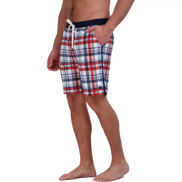 imageEddie Bauer Mens SPF 50 Volley Swim Trunk 8 Inseam Comes with Compression Liner  Ultimate Comfort amp StretchAtlantic