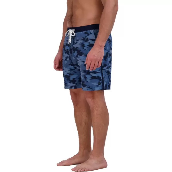 imageEddie Bauer Mens SPF 50 Volley Swim Trunk 8 Inseam Comes with Compression Liner  Ultimate Comfort amp StretchAtlantic Blue