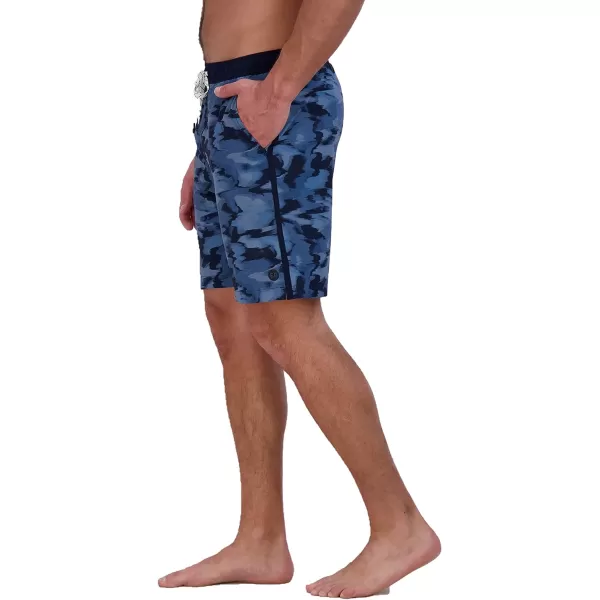 imageEddie Bauer Mens SPF 50 Volley Swim Trunk 8 Inseam Comes with Compression Liner  Ultimate Comfort amp StretchAtlantic Blue