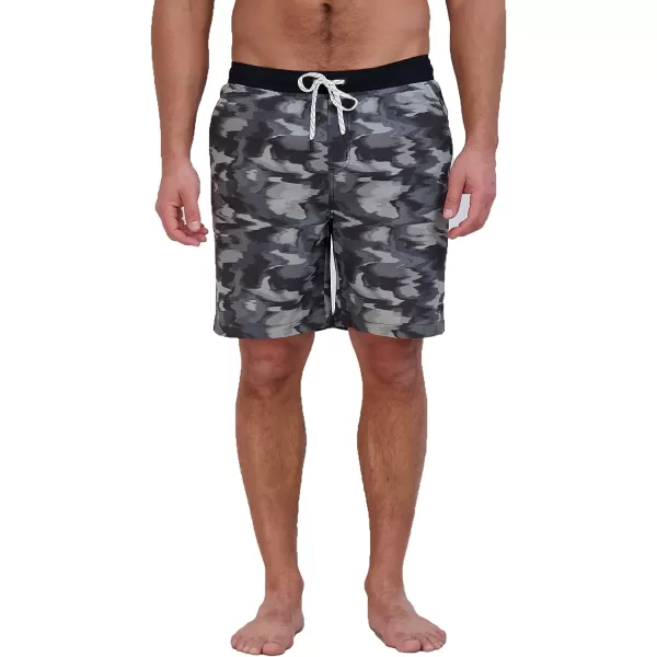 imageEddie Bauer Mens SPF 50 Volley Swim Trunk 8 Inseam Comes with Compression Liner  Ultimate Comfort amp StretchBlack