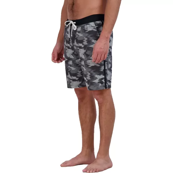 imageEddie Bauer Mens SPF 50 Volley Swim Trunk 8 Inseam Comes with Compression Liner  Ultimate Comfort amp StretchBlack