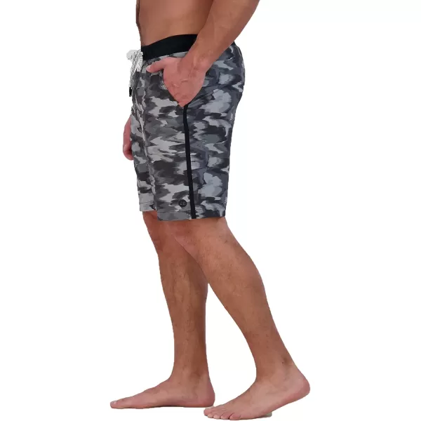 imageEddie Bauer Mens SPF 50 Volley Swim Trunk 8 Inseam Comes with Compression Liner  Ultimate Comfort amp StretchBlack