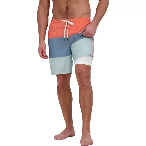 imageEddie Bauer Mens SPF 50 Volley Swim Trunk 8 Inseam Comes with Compression Liner  Ultimate Comfort amp StretchCeladon