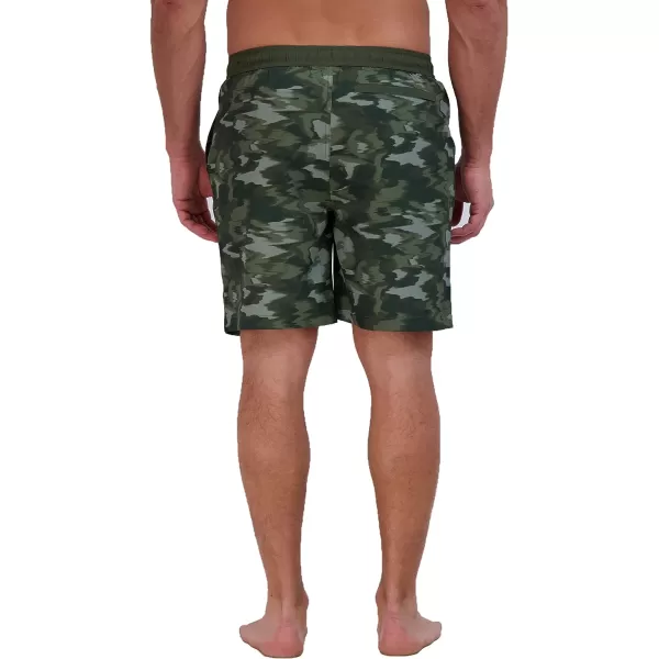 imageEddie Bauer Mens SPF 50 Volley Swim Trunk 8 Inseam Comes with Compression Liner  Ultimate Comfort amp StretchDark Loden