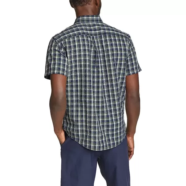 imageEddie Bauer Mens Seertech ShortSleeve Packable ShirtTall Medium Indigo
