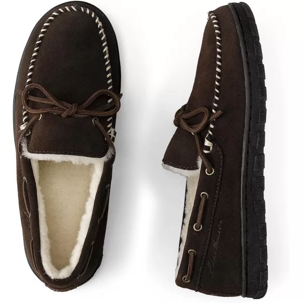 imageEddie Bauer Mens ShearlingLined Moccasin SlipperTan Beige