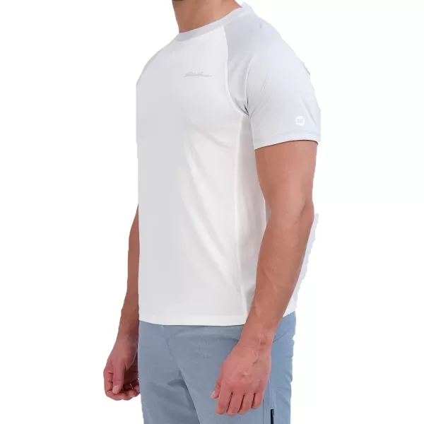 imageEddie Bauer Mens Short Sleeve Colorblock Rashguard Shirt  UPF 40 Sun Protection  Tailored for Outdoor PursuitsCement