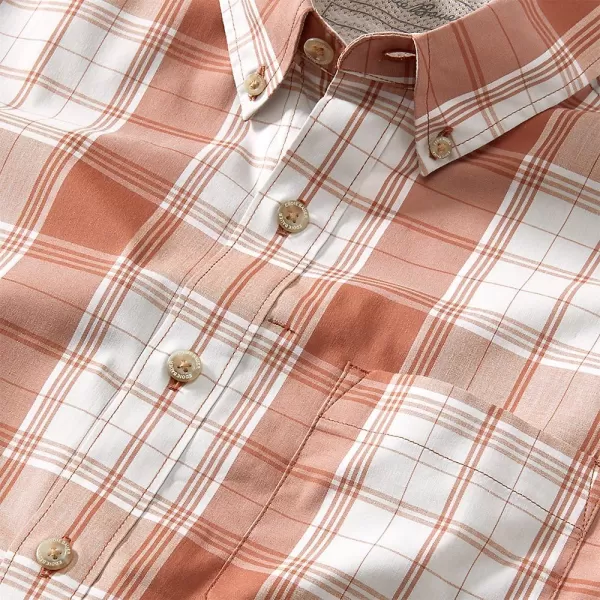 imageEddie Bauer Mens ShortSleeve Voyager Flex ShirtTall Cocoa