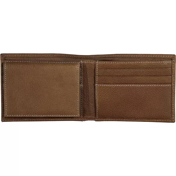 imageEddie Bauer Mens Signature Top Stitch Leather Bifold Passcase Wallet with 6 Card Slots and RFID Protection Tan One SizeEddie Bauer Mens Signature Top Stitch Leather Bifold Passcase Wallet with 6 Card Slots and RFID Protection Tan One Size