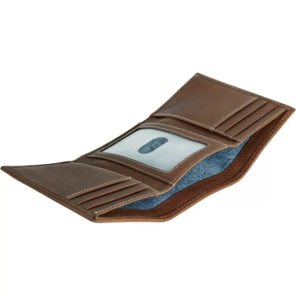 imageEddie Bauer Mens Signature Top Stitch Leather Trifold Wallet with 6 Card Slots and RFID Protection Tan One SizeEddie Bauer Mens Signature Top Stitch Leather Trifold Wallet with 6 Card Slots and RFID Protection Tan One Size