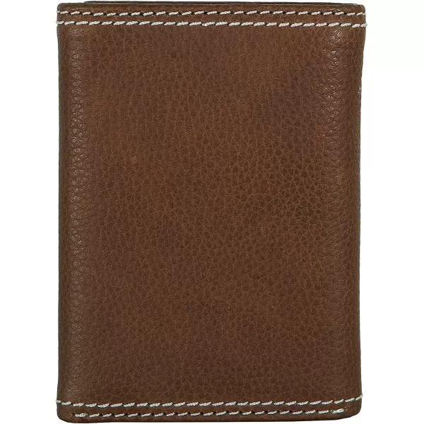 imageEddie Bauer Mens Signature Top Stitch Leather Trifold Wallet with 6 Card Slots and RFID Protection Tan One SizeEddie Bauer Mens Signature Top Stitch Leather Trifold Wallet with 6 Card Slots and RFID Protection Tan One Size