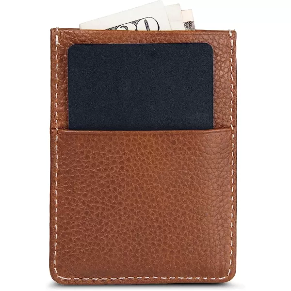 imageEddie Bauer Mens Signature Top Stitch Magnetic Leather Case Wallet with 2 Card Slots and RFID Protection Tan One SizeEddie Bauer Mens Signature Top Stitch Magnetic Leather Case Wallet with 2 Card Slots and RFID Protection Tan One Size