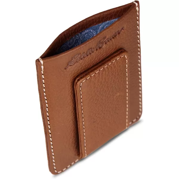 imageEddie Bauer Mens Signature Top Stitch Magnetic Leather Case Wallet with 2 Card Slots and RFID Protection Tan One SizeEddie Bauer Mens Signature Top Stitch Magnetic Leather Case Wallet with 2 Card Slots and RFID Protection Tan One Size