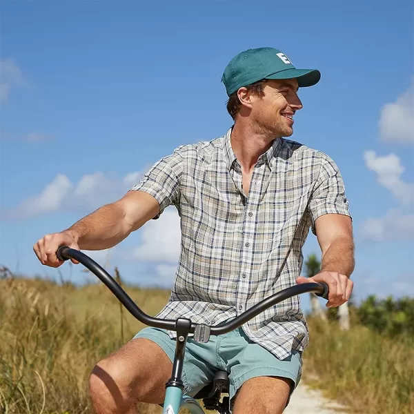 imageEddie Bauer Mens Tidelands ShortSleeve YarnDyed Textured ShirtRegular Slate Blue