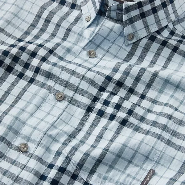 imageEddie Bauer Mens Tidelands ShortSleeve YarnDyed Textured ShirtRegular Slate Blue