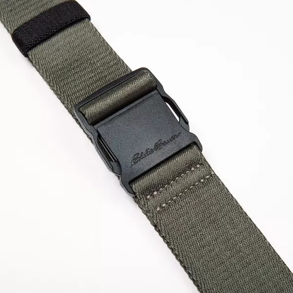 imageEddie Bauer Mens Trail Belt Active Stretch Webbing with Quick Release BuckleGreen