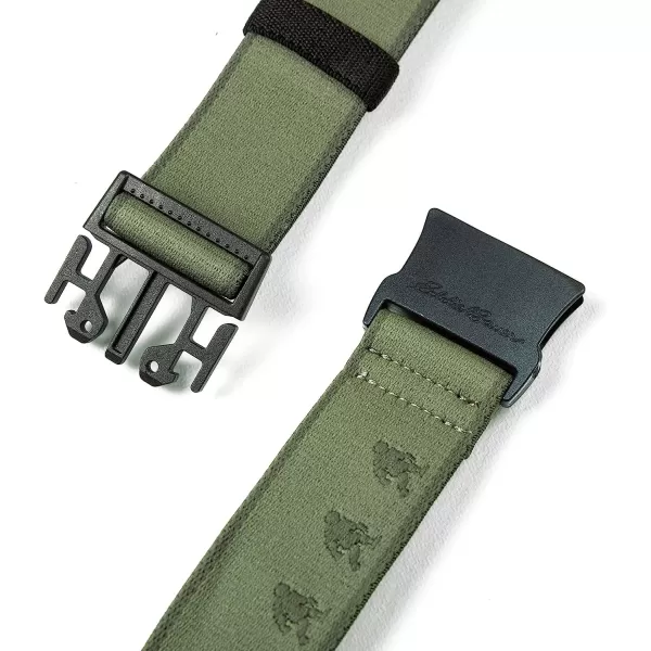 imageEddie Bauer Mens Trail Belt with Active Stretch Webbing and Quick Release BuckleSasquatchGreen
