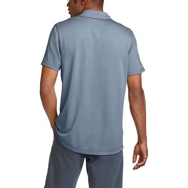 imageEddie Bauer Mens Traverse ShortSleeve Polo ShirtRegular Blue Haze