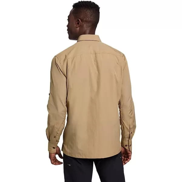 imageEddie Bauer Mens UPF Guide 20 LongSleeve ShirtTall Tawny
