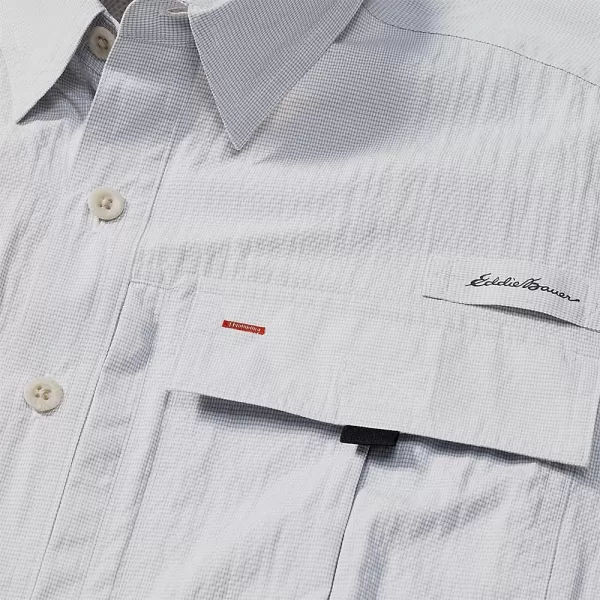 imageEddie Bauer Mens UPF Guide 20 ShortSleeve ShirtRegular Lt Gray