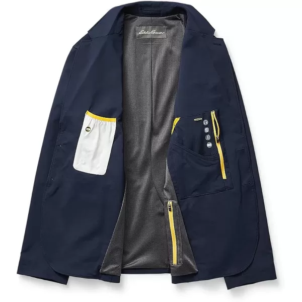 imageEddie Bauer Mens Ultimate Voyager Travel BlazerRegular Navy