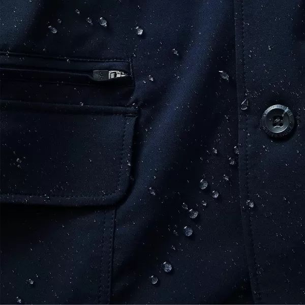 imageEddie Bauer Mens Ultimate Voyager Travel BlazerRegular Navy