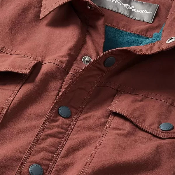 imageEddie Bauer Mens Voyager FleeceLined Shirt JacketRegular Cognac