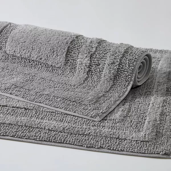 imageEddie Bauer Rug Soft Tufted Cotton Bathroom Decor Super Absorbent amp Quick Dry Runner 40 x 24 Chrome GreyChrome Grey Runner 40 x 24