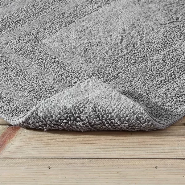 imageEddie Bauer Rug Soft Tufted Cotton Bathroom Decor Super Absorbent amp Quick Dry Runner 40 x 24 Chrome GreyChrome Grey Runner 40 x 24