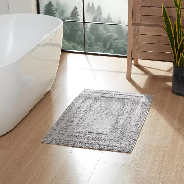 imageEddie Bauer Rug Soft Tufted Cotton Bathroom Decor Super Absorbent amp Quick Dry Runner 40 x 24 Chrome GreyChrome Grey Runner 40 x 24