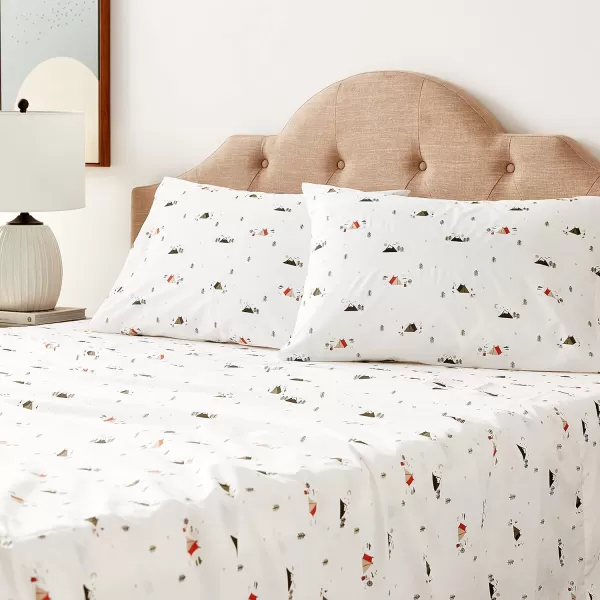 imageEddie Bauer Sheets Cotton Percale Bedding Set Crisp  Cool Stylish Home Decor Full Northern Plaid WhiteGreyCascade Camping