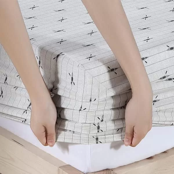 imageEddie Bauer Sheets Cotton Percale Bedding Set Crisp  Cool Stylish Home Decor Full Northern Plaid WhiteGreyDownstream
