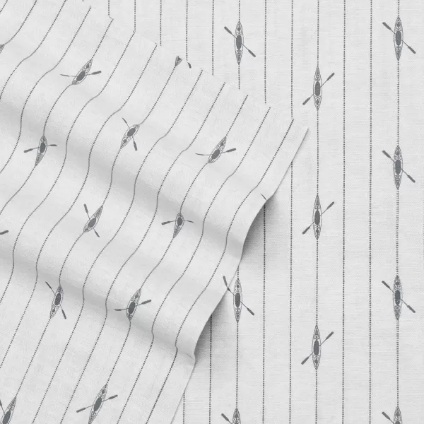 imageEddie Bauer Sheets Cotton Percale Bedding Set Crisp  Cool Stylish Home Decor Full Northern Plaid WhiteGreyDownstream