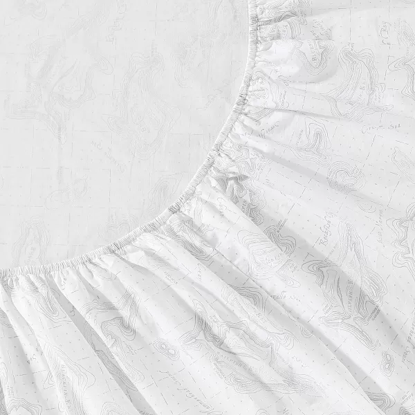 imageEddie Bauer Sheets Cotton Percale Bedding Set Crisp  Cool Stylish Home Decor Full Northern Plaid WhiteGreyFish Atol